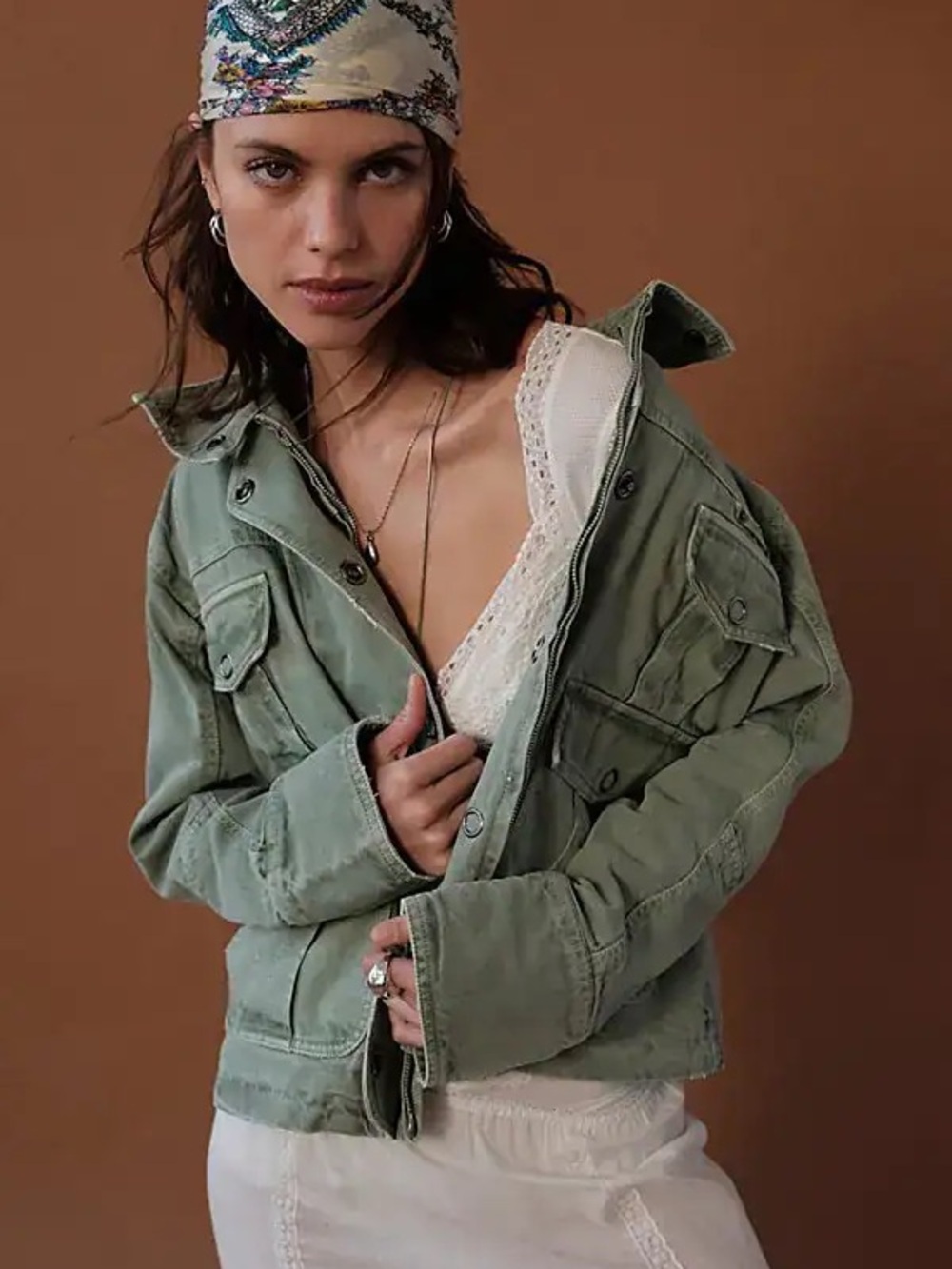 NWT FREE PEOPLE WE THE FREE Kali Washed Jacket | Run Forest MSRP $198 Oversized